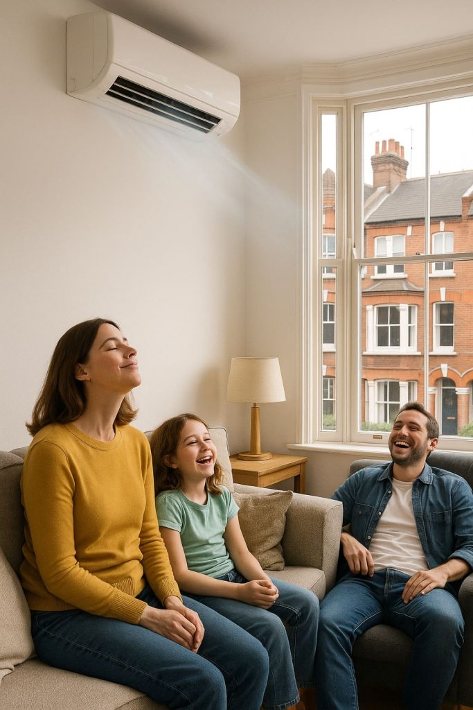 People enjoying air conditioning in their home in London - RightAir Solutions