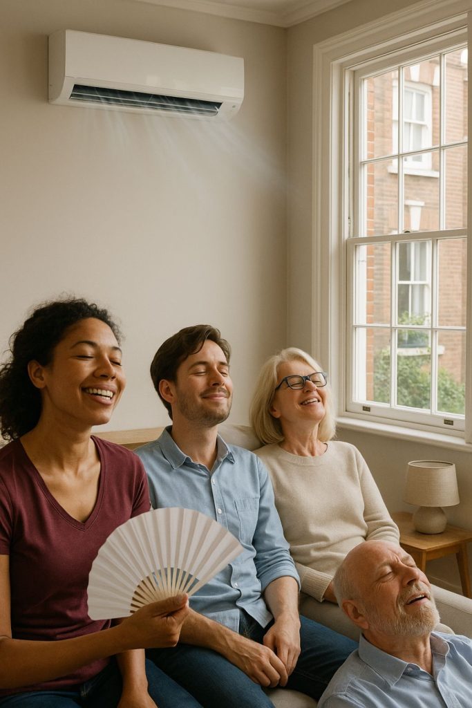 Family in London home
