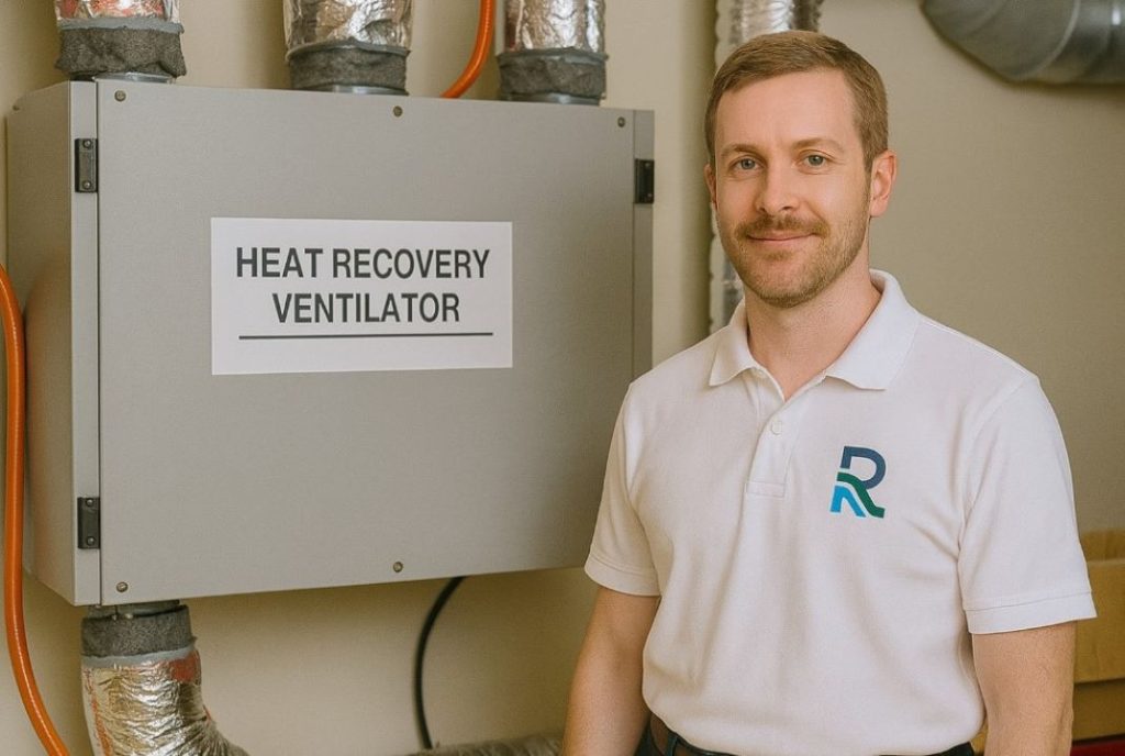 Heat recovery vent installation in London