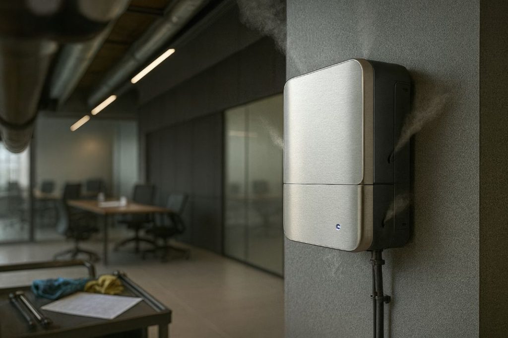 an ai image of a professional fitted dehumidifier