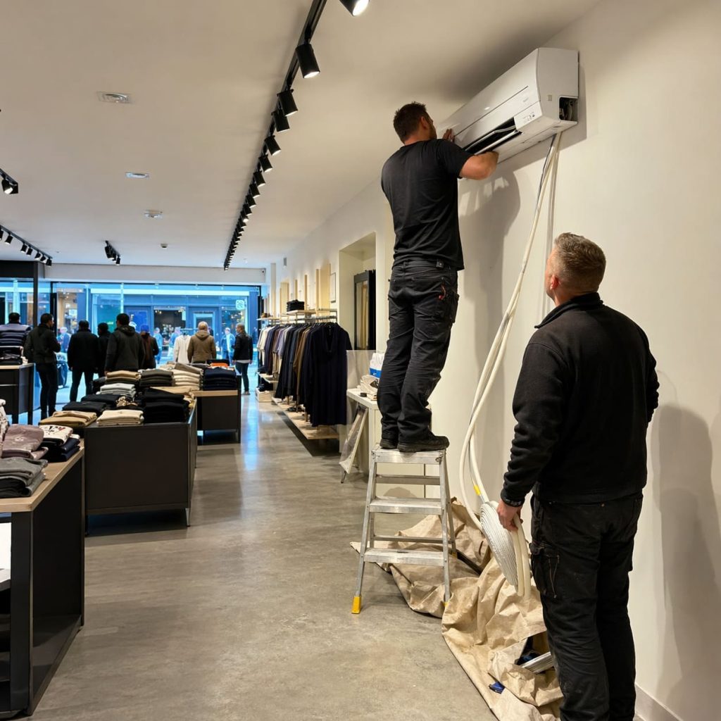 Commercial Air Conditioning Installation in Retail Unit - Illustrative Image