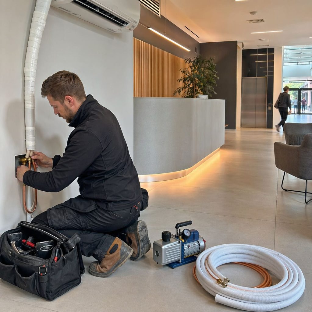 Commercial Air Conditioning Reception Area Installation - Illustrative Image