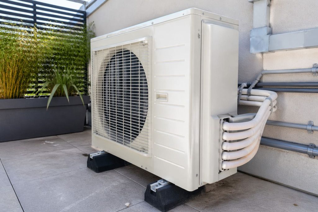 Multi-Split Outdoor Condenser Installation on Salon - Illustrative Image