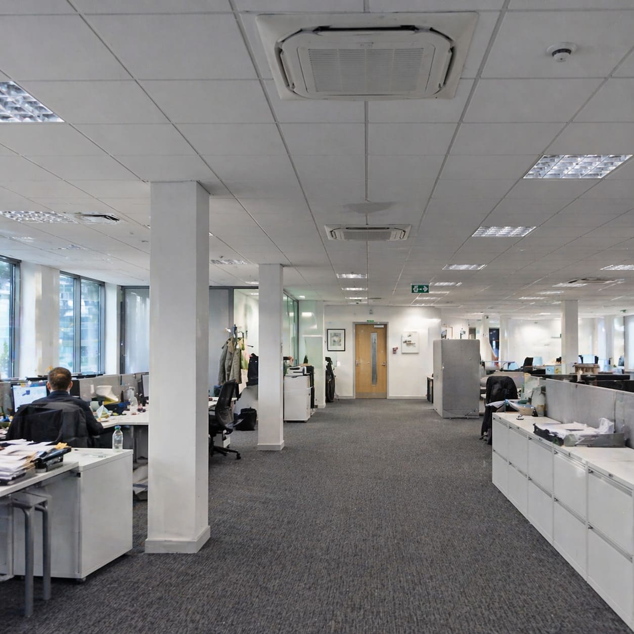 Office Air Conditioning Completed Installation View - Illustrative Image