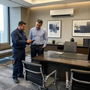 Office Air Conditioning Handover in Executive Office - Illustrative Image
