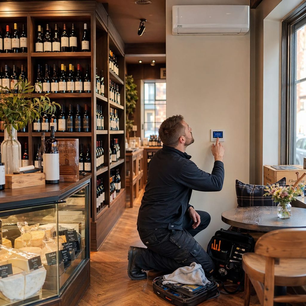 Retail Restaurant Cooling Control Check in Wine Merchants - Illustrative Image