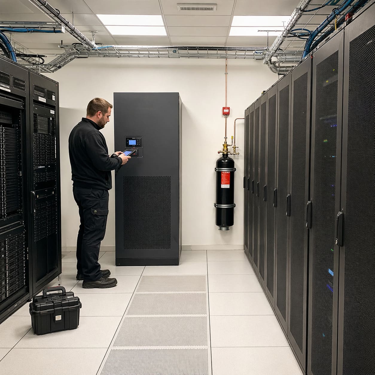 Server Room Cooling Installation in Small Business Data Room, precision - Illustrative Image