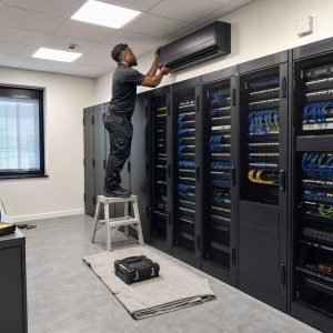 Server Room Wall Cooling Installation in Office Comms Room - Illustrative Image