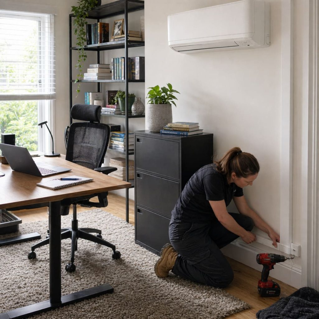 Split System Home Office Installation - Illustrative Image