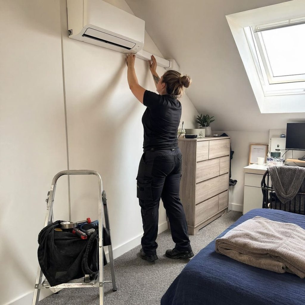 Wall-Mounted Unit Loft Room Installation - Illustrative Image