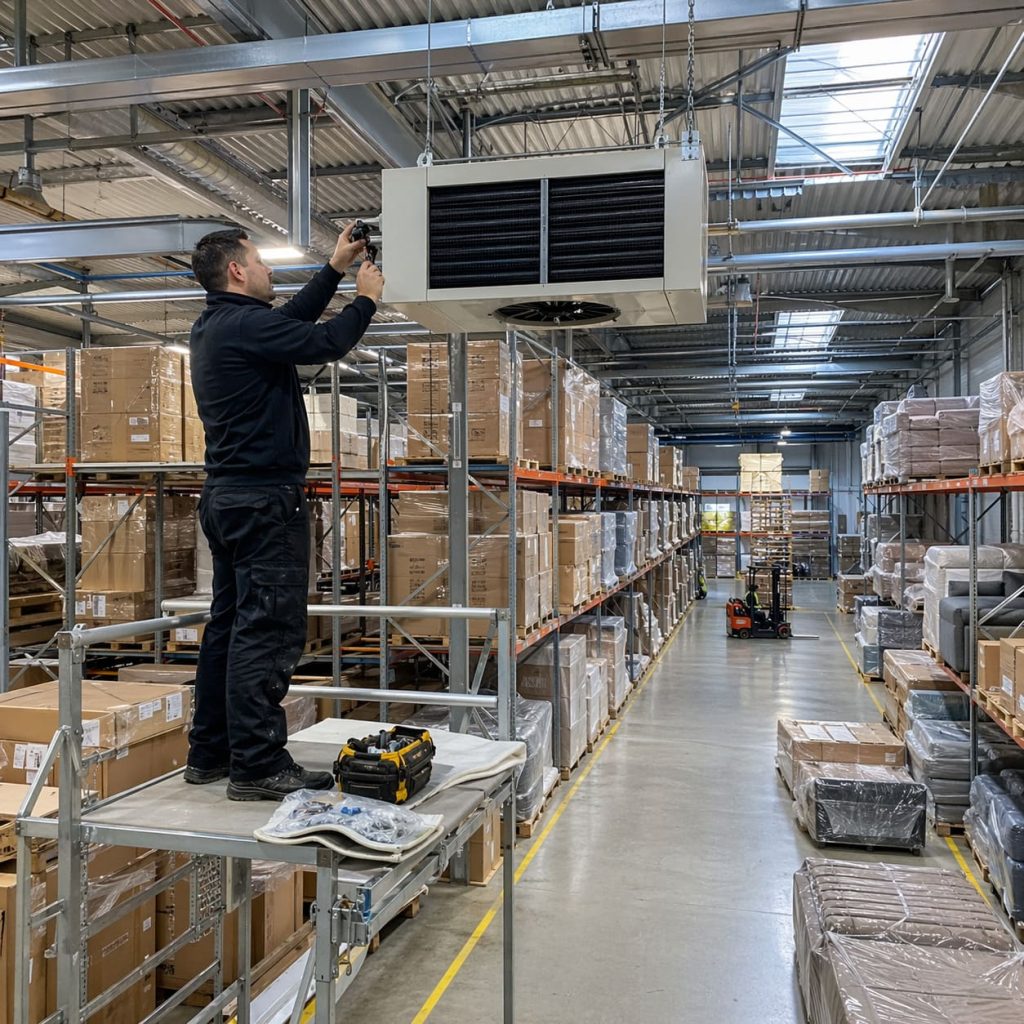 Warehouse Industrial AC Installation in Furniture Distribution Centre - Illustrative Image